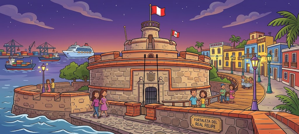 Ilustración de la Fortaleza del Real Felipe en el Callao